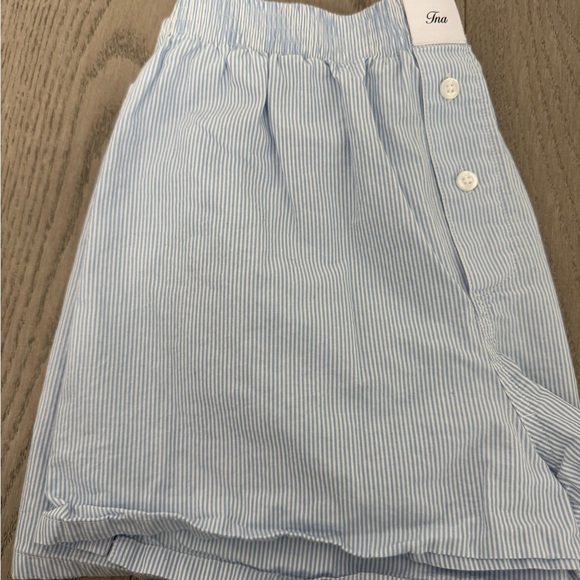 Aritzia Pants - Aritzia Blue Striped Women Shorts